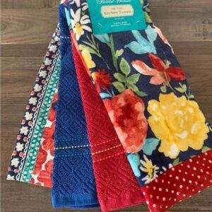 4 VHTF New Pioneer Woman Fiona Kitchen Towels